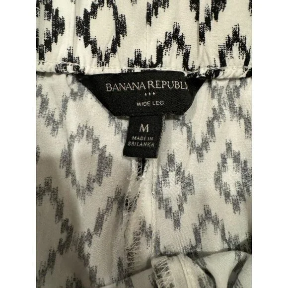 Banana Republic WIde Leg Geometric Print Pants Sz Medium - Picture 4 of 5